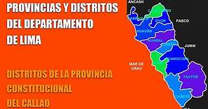 Provincias y Distritos Departamento de Lima, Distritos Provincia Constitucional del Callao - PERÚ
