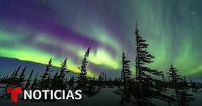 Asombrosas auroras boreales iluminan el cielo de Finlandia | Noticias Telemundo