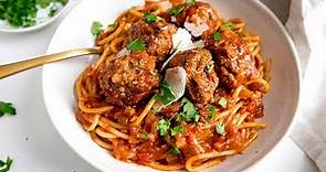 Spaghetti and Meatballs all made in ONE pan and done in 30 minutes!
