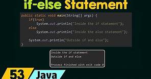 if-else Statement in Java