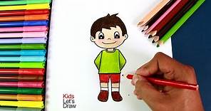 Cómo dibujar un Niño paso a paso (fácil) | How to Draw a Cute Boy Easy