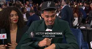 Victor Wembanyama Interview After Being Selected #1 Overall In The 2023 #NBADraft