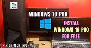 DOWNLOAD & INSTALL WINDOWS 10 PRO