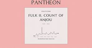 Fulk II, Count of Anjou Biography