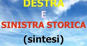 DESTRA e SINISTRA STORICA (1861-1896) (sintesi)