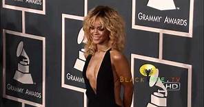 Rihanna on the Red Carpet 2012 Grammy Awards | HD 1080i