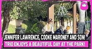 Jennifer Lawrence, Cooke Maroney And Son Cy Enjoy The Park And A Walk