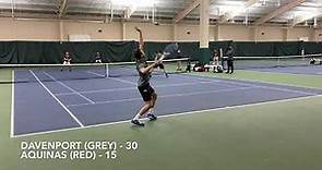 College tennis highlights NTRP 5.0 , Davenport vs. Aquinas, #2 men's doubles