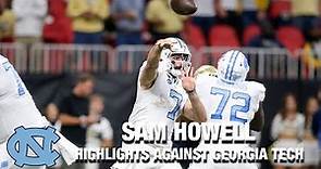 UNC QB Sam Howell Highlights Against Georgia Tech