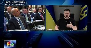 Ukrainian President Zelenskyy fields questions from former Goldman Sachs CEO Lloyd Blankfein