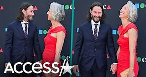 Keanu Reeves Gets FLIRTY w/ Girlfriend Alexandra Grant On Red Carpet