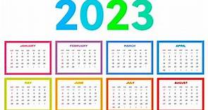 Calendario 2023 para imprimir