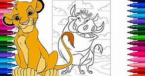 Lion King Coloring Pages/Pumbaa Coloring Page Art for Kids
