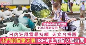 暴雨警告停課安排｜紅雨、黑雨、黃雨教育局返學DSE考試安排 幼/小/中學適用