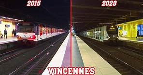 Vincennes Station : Then and Now ( 2015 - 2023 ) Paris RER