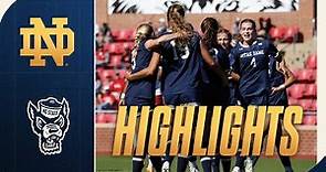 Irish Secure Road Win Over Wolfpack | Highlights vs NC State | Notre Dame Women's Soccer