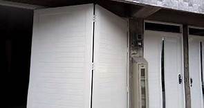 portón garaje en aluminio,corredizo y plegable