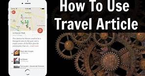 How To Use Travel Article