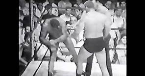 The Crusher Reggie Lisowski vs Hank Lane 1950's Chicago professional wrestling