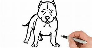 How to Draw Pitbull Puppy Easy