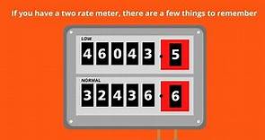 How to read your two rate meter
