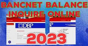 DBP Online | Balance Inquire | How to Balance Inquire Online | Bancnet
