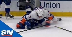 Mathew Barzal Ejected After Crosschecking Jan Rutta In Face At End Of Second Period