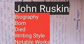 john ruskin as a victorian prose writer | John Ruskin Works, Biography|History of English Literature