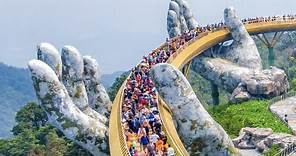 【🇻🇳 4K】Golden Bridge Bana Hills, Da Nang Vietnam - World's Most Beautiful Bridge