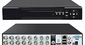 16 Channel 2MP 1080P DVR Recorder Hybrid 6-in-1 DVR H.265+ 16CH Security Digital Video Recorder Support Analog AHD/IP/TVI/CVBS/CVI Camera (No Hard Drive)