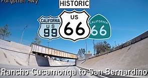 Historic US 66 East, US 99 South - Foothill Blvd - Rancho Cucamonga to San Bernardino, CA