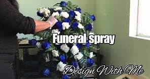 Design With Me | How to Make a Funeral Sympathy Spray | flower arrangement tutorial