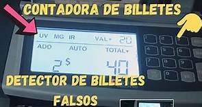 detector de billetes falsos 💵contadora de billetes🖨️como usar detector de dólares falsos💵2024