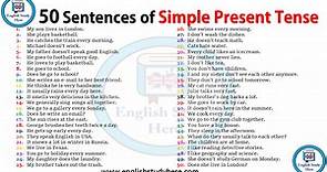 50 Sentences of Simple Present Tense - English Study Here