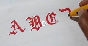 Gothic calligraphy with letters a to z old english handwriting part 1 complete course @sudam mali