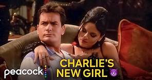 Two and a Half Men | Charlie's New Girlfriend Gives Alan The Creeps