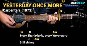 Yesterday Once More - Carpenters (1993) Easy Guitar Chords Tutorial with Lyrics