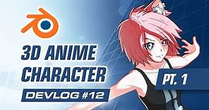 Creating a 3D Anime Character in Blender (Part 1) | Project Feline Indie Game Devlog #12