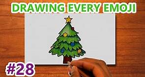 How to draw the Christmas tree 🎄 emoji