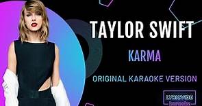 Taylor Swift - karma (Karaoke Version)