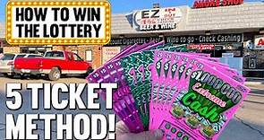 How to Win the Lottery 💰 5 TICKET METHOD 🔴 Fixin To Scratch
