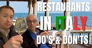 Italy Restaurants Do's And Don'ts - Essential Do's and Don'ts for Restaurant Etiquette