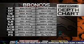 Broncos release depth chart