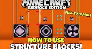 How To Use Structure Blocks In Minecraft Bedrock! Tutorial (Everything You Need To Know)
