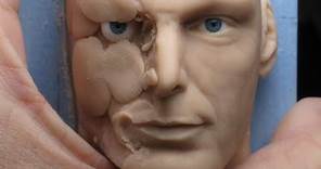 The Process of Sculpting Christopher Reeve's Face (Left Profile) in 90 Minutes