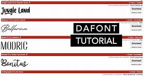 DAFONT TUTORIAL | How To Download FREE FONTS!