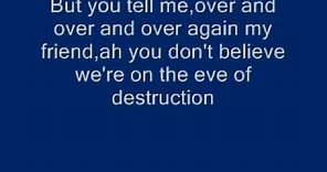 Eve of Destruction(Lyrics)