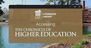 Accessing The Chronicle of Higher Education