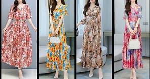 Glamorous & Gorgeous Printed Chiffon Maxi Dresses Collection