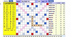 Scrabble Cheat at Wordplays